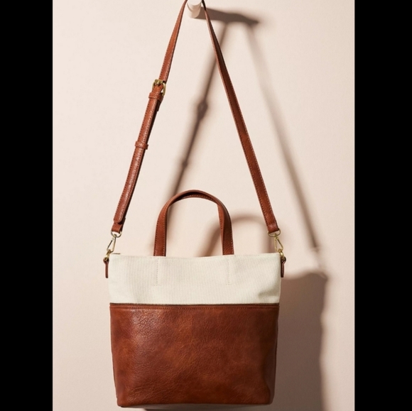 Anthropologie/Street Level Shauni Colorblocked blue tote - Picture 2 of 9